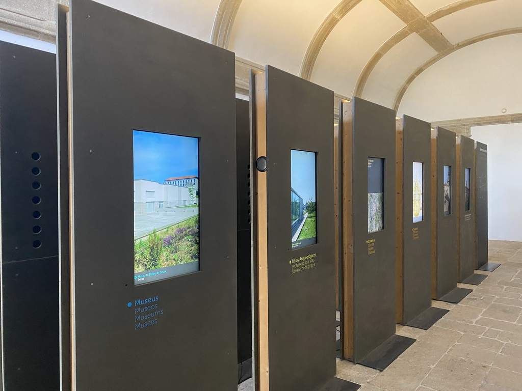 Information screens on the Northern Heritage at the Mosteiro da Serra do Pilar monastery