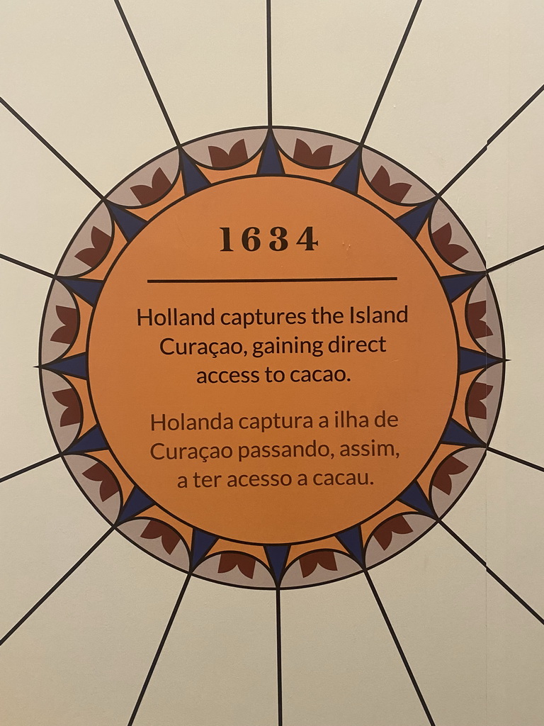 Information on Holland capturing Curaçao at the Chocolate Story museum at the WOW Cultural District