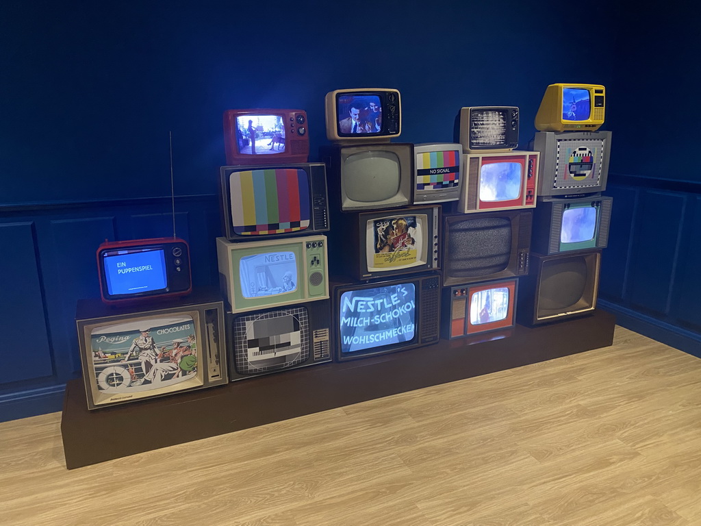 Old television screens at the Chocolate Story museum at the WOW Cultural District