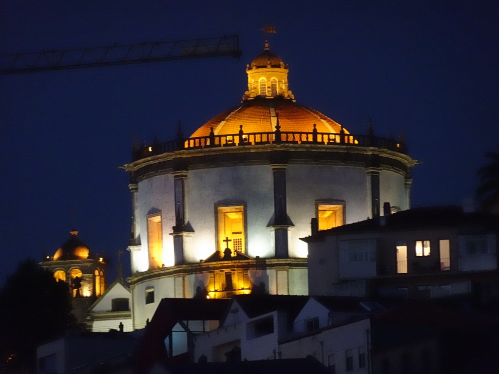 The Mosteiro da Serra do Pilar monastery, viewed from the Main Square at the WOW Cultural District, at sunset