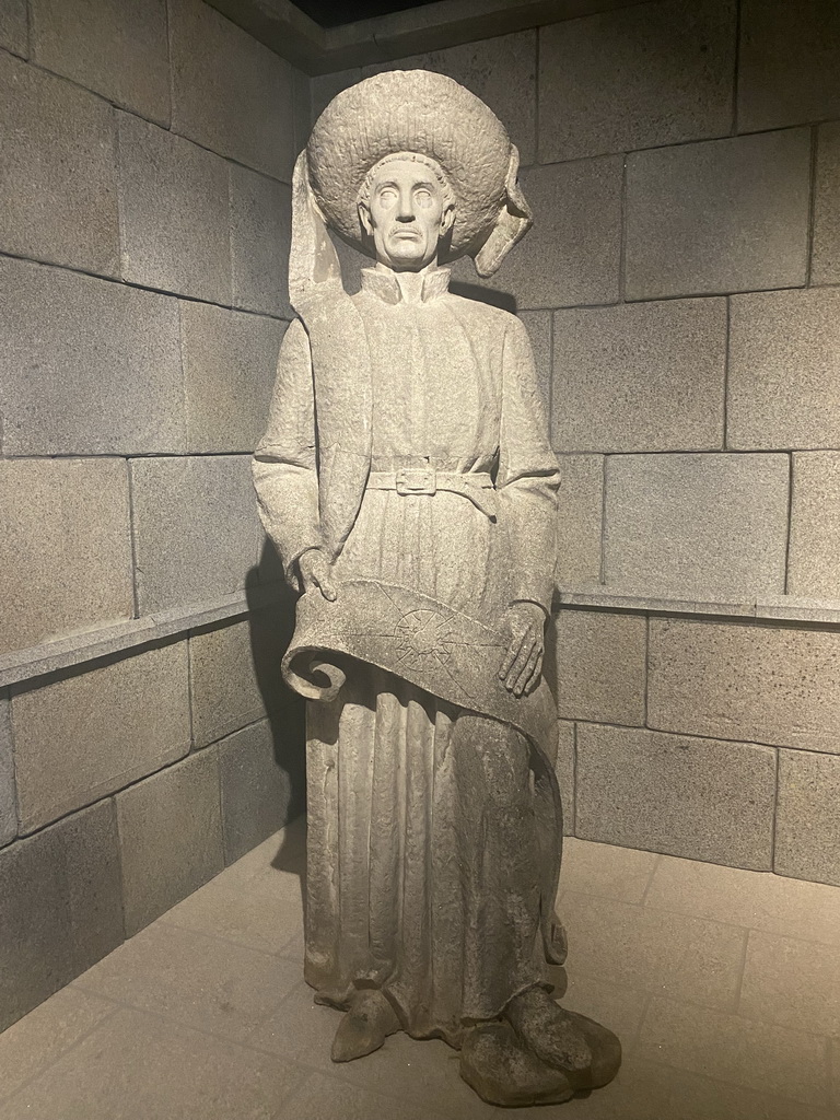 Statue of Prince Henry the Navigator at the Porto Region Across the Ages museum at the WOW Cultural District