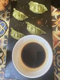 Dumplings at the Sancho Panza restaurant