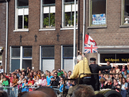 Canadian and British war veterans at the Stationsstraat street, during the Liberation Day procession