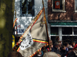 Belgian war veterans at the Stationsstraat street, during the Liberation Day procession