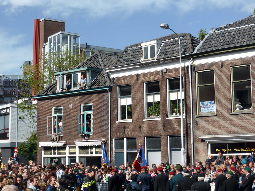 French war veterans at the Stationsstraat street, during the Liberation Day procession