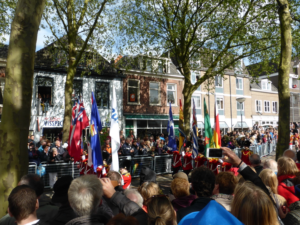 Fanfare at the Stationsstraat street, during the Liberation Day procession