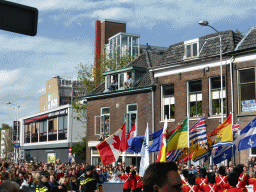 Fanfare at the Stationsstraat street, during the Liberation Day procession