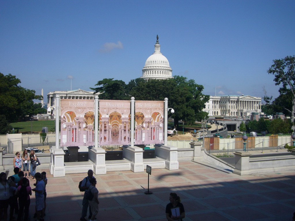 The east side of the U.S. Capitol, from the steps to the Thomas Jefferson Building of the Library of Congress